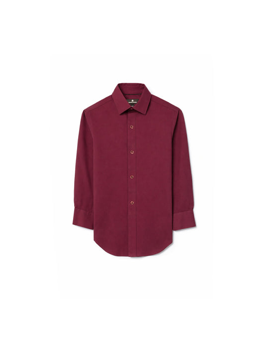 burgundy dress shirt for wedding Marquis Classic Fit Solid Wrinkle Resistant Cotton Blend Shirt, 16 / 32/33 Its cotton blend is soft and durable Biagio Men's 100% Cotton Solid