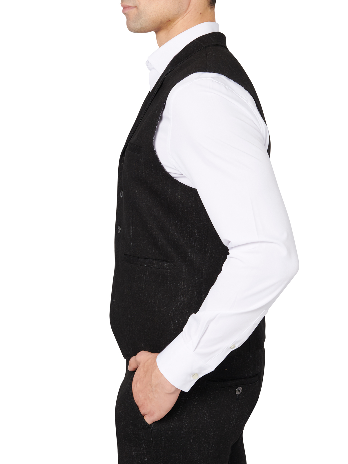 NON SOLID SOLID KNIT VEST